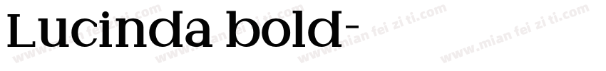 Lucinda bold字体转换